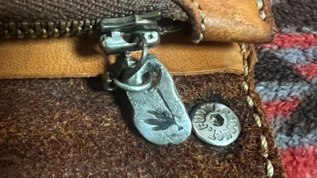 FUNNY ファニー ロングウォレット カービング 長財布 本革 キャメル