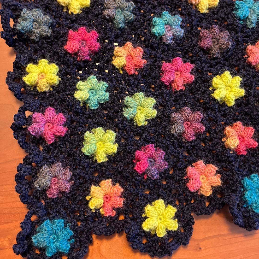 『カラフルフルールブランケット』ホビーラホビーレ〜手編み〜マルチカバー