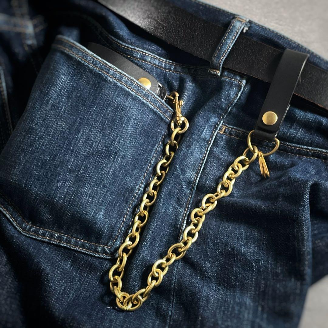 ミドルトラッカーウォレット CORE mid CRUST ブラック 真鍮