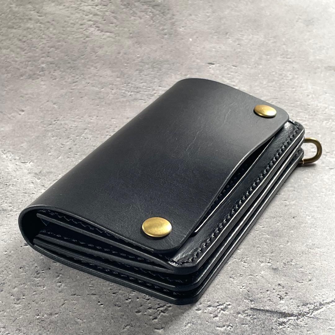 ミドルトラッカーウォレット CORE mid CRUST ブラック 真鍮