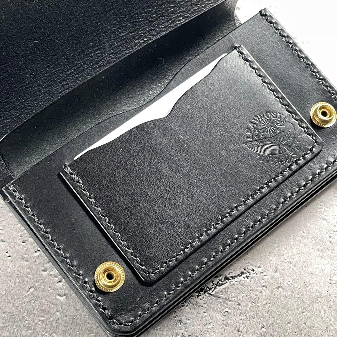 ミドルトラッカーウォレット CORE mid CRUST ブラック 真鍮