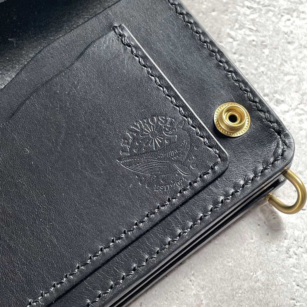 ミドルトラッカーウォレット CORE mid CRUST ブラック 真鍮