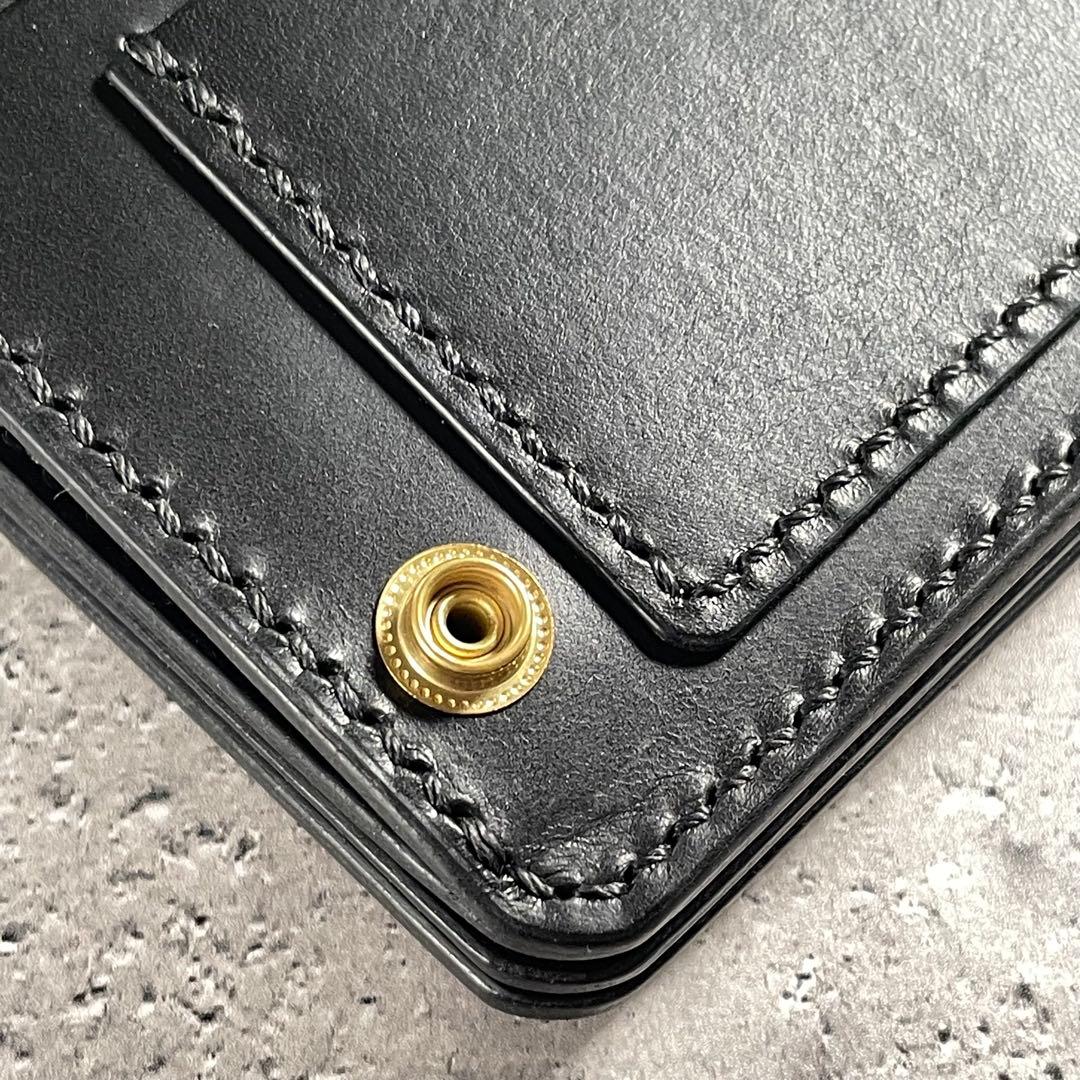 ミドルトラッカーウォレット CORE mid CRUST ブラック 真鍮