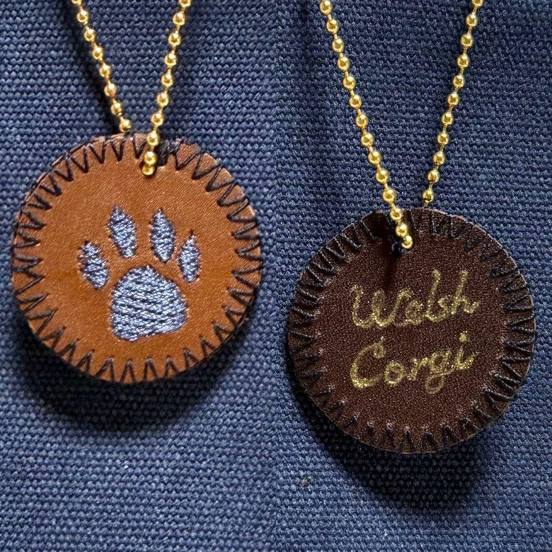 コーギー刺繍♡帆布のトートバッグ