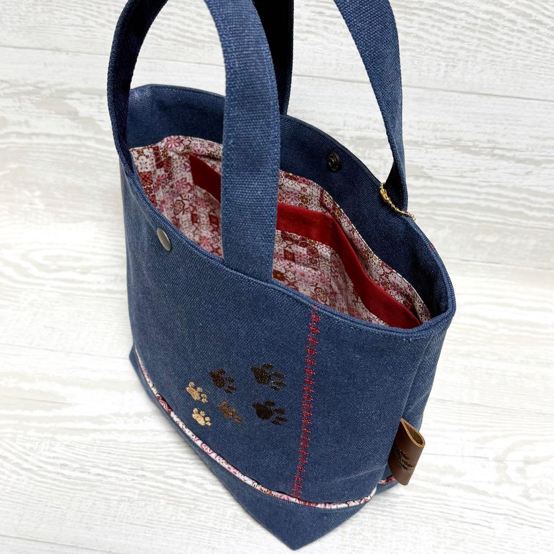 コーギー刺繍♡帆布のトートバッグ