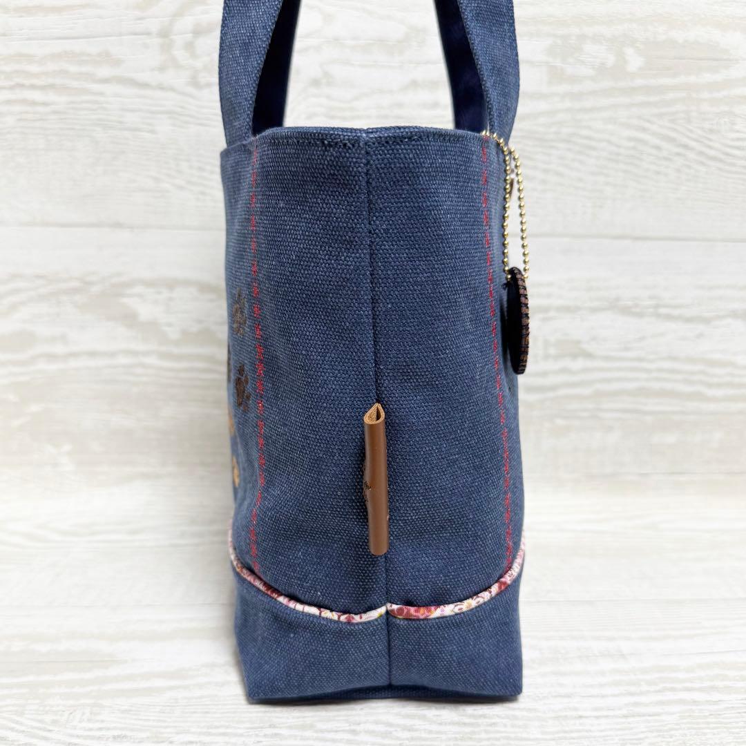 コーギー刺繍♡帆布のトートバッグ