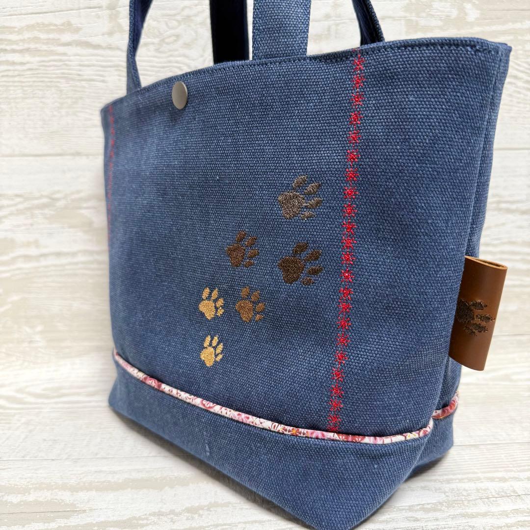 コーギー刺繍♡帆布のトートバッグ