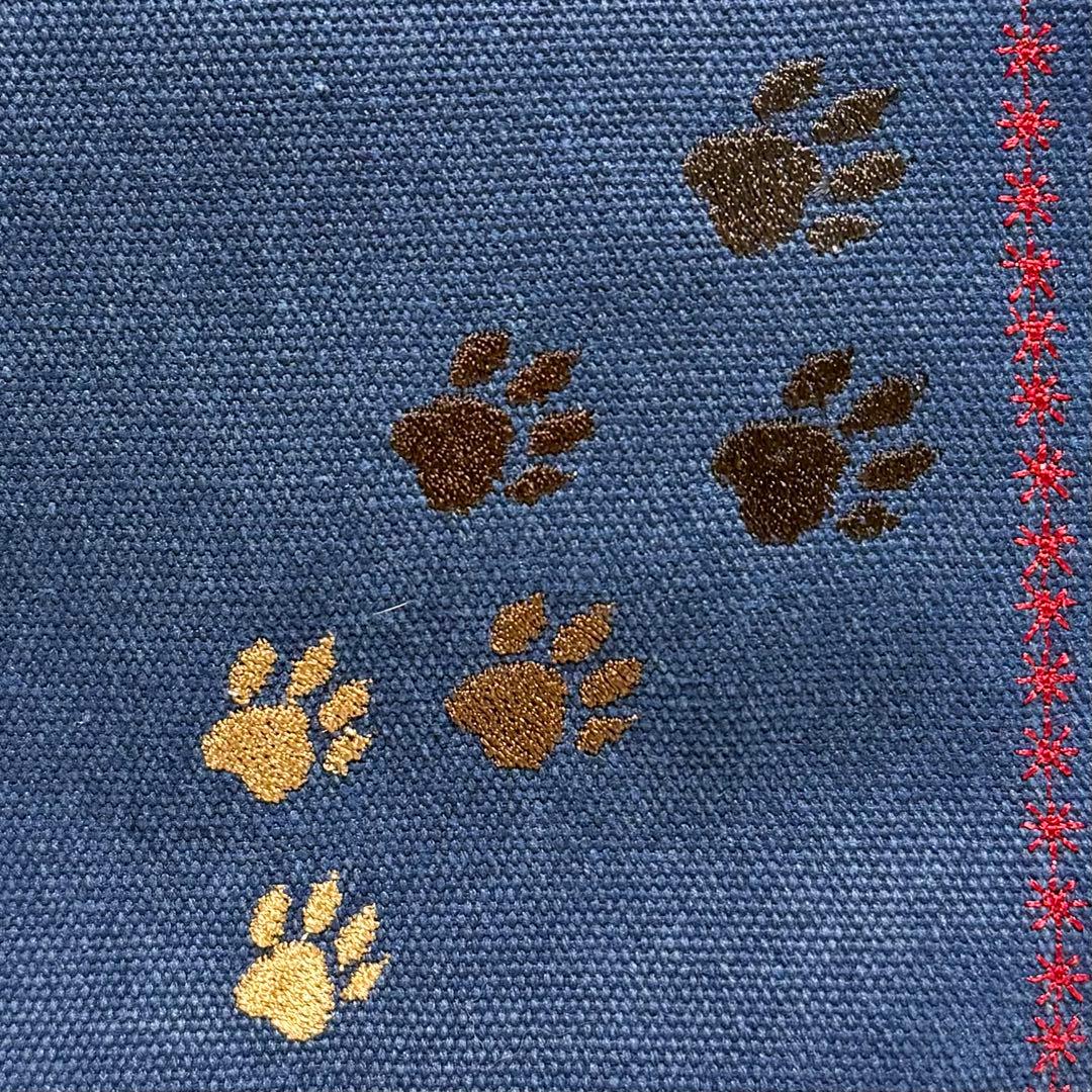 コーギー刺繍♡帆布のトートバッグ