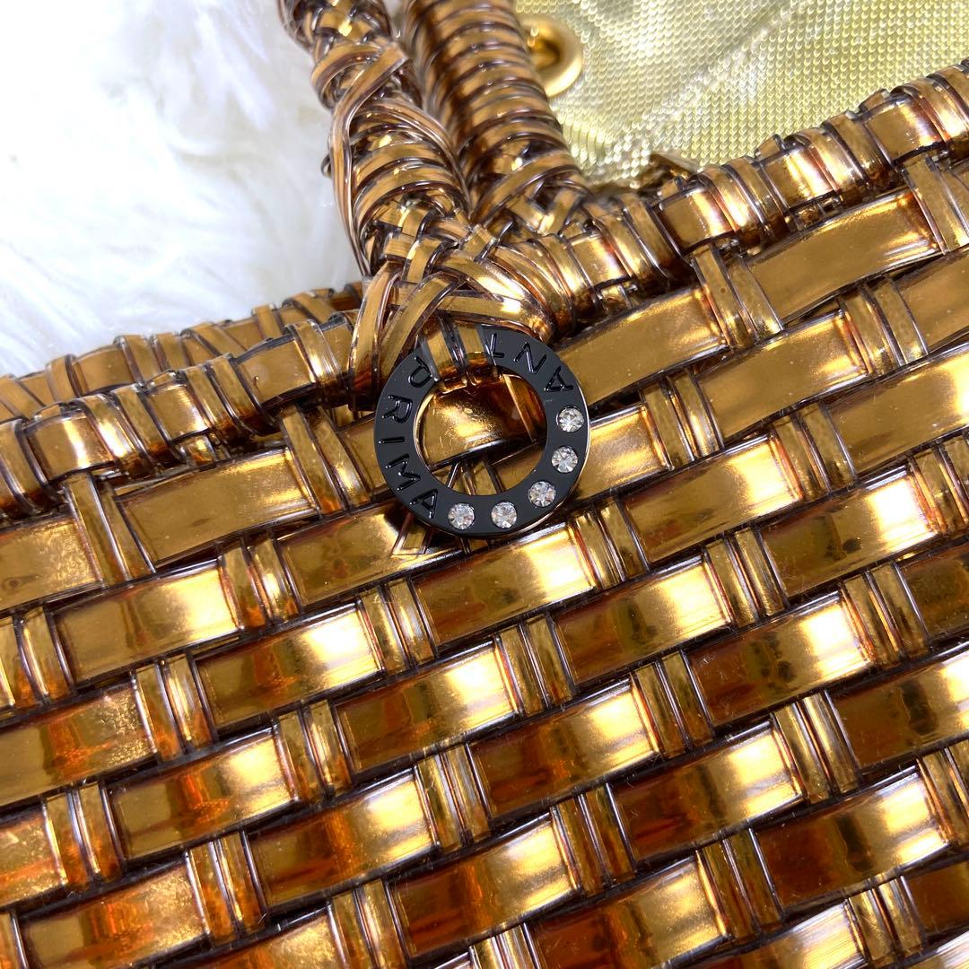 美品✨アンテプリマ　トートバッグ　インストレッチオ　ゴールドポーチストラップ付き