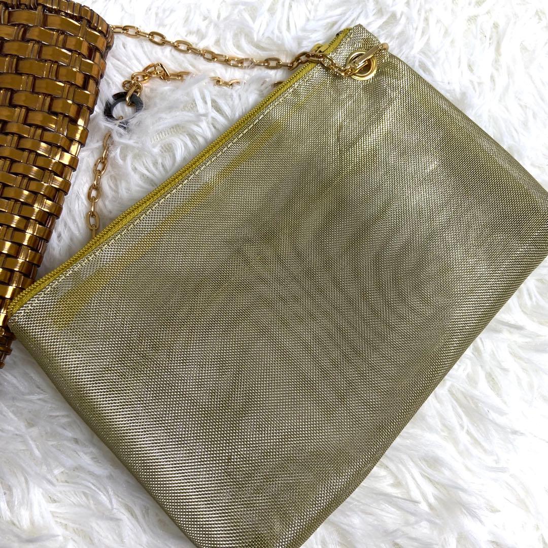 美品✨アンテプリマ　トートバッグ　インストレッチオ　ゴールドポーチストラップ付き