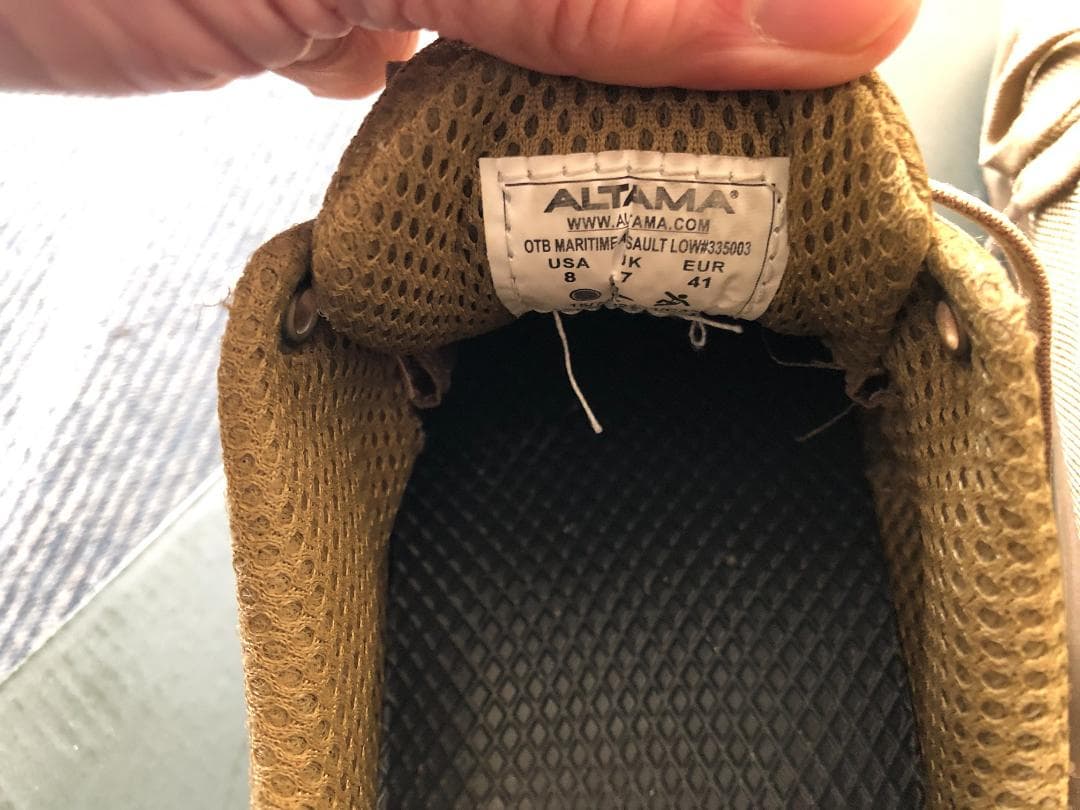 美品 ALTAMA アルタマ マリタイムアサルト LOW 26cm TAN