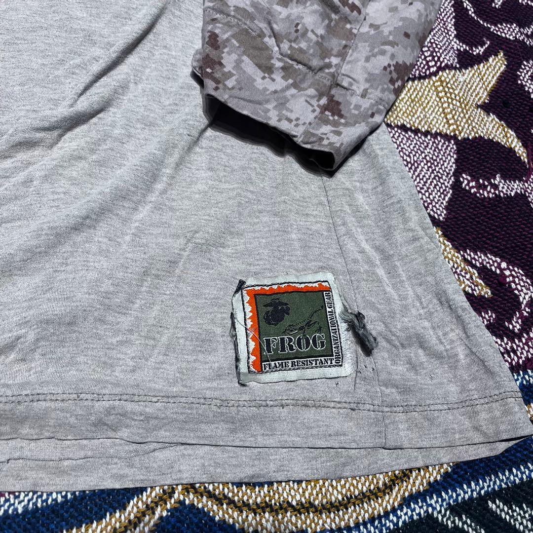 コンバットシャツ　海兵隊　USMC 米軍実物　ワッペン付き　古着　ミリタリー