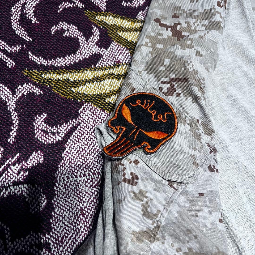 コンバットシャツ　海兵隊　USMC 米軍実物　ワッペン付き　古着　ミリタリー