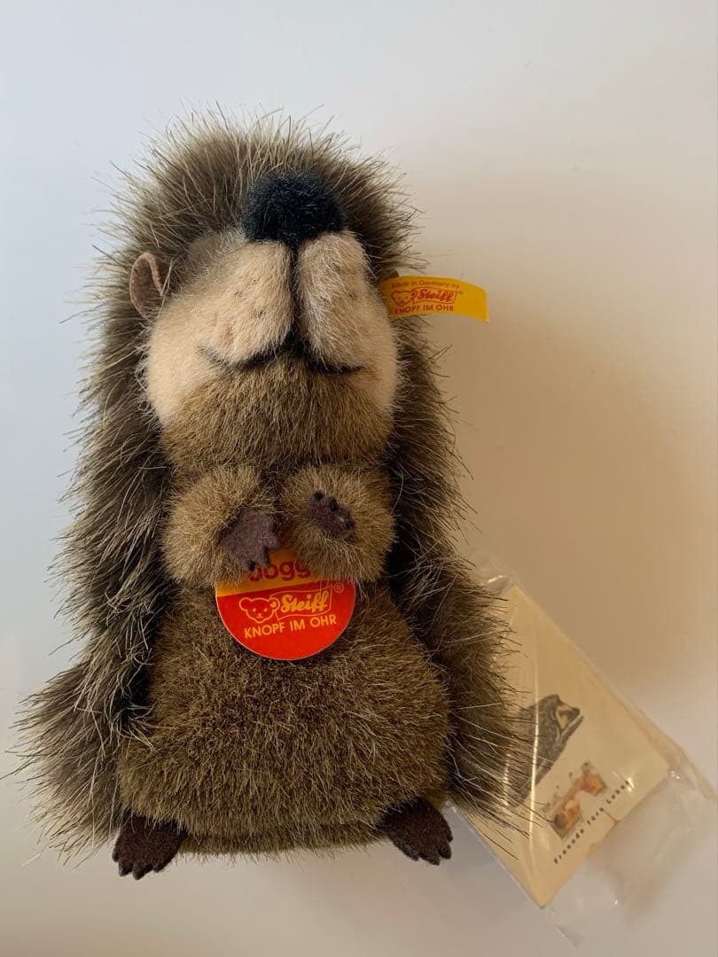 タグ付き！Steiff シュタイフ　ハリネズミ