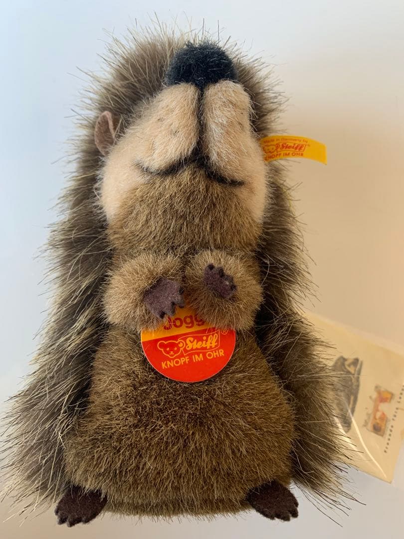 タグ付き！Steiff シュタイフ　ハリネズミ