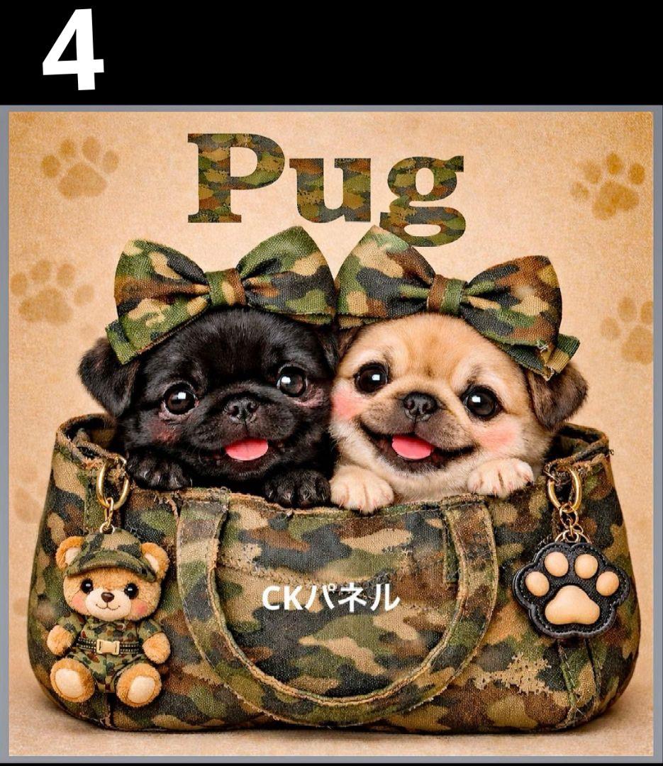 オーダーページ　ハンカチ　390 迷彩bagわんこ柄　ハンドメイド1/25