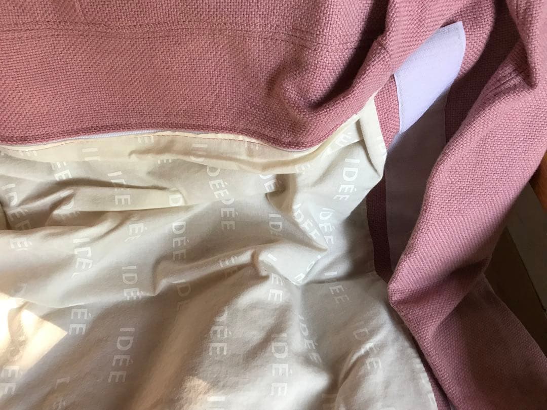 IDEEイデーDIMACHEディモンシュ一人掛けソファー①替えカバー付きピンク