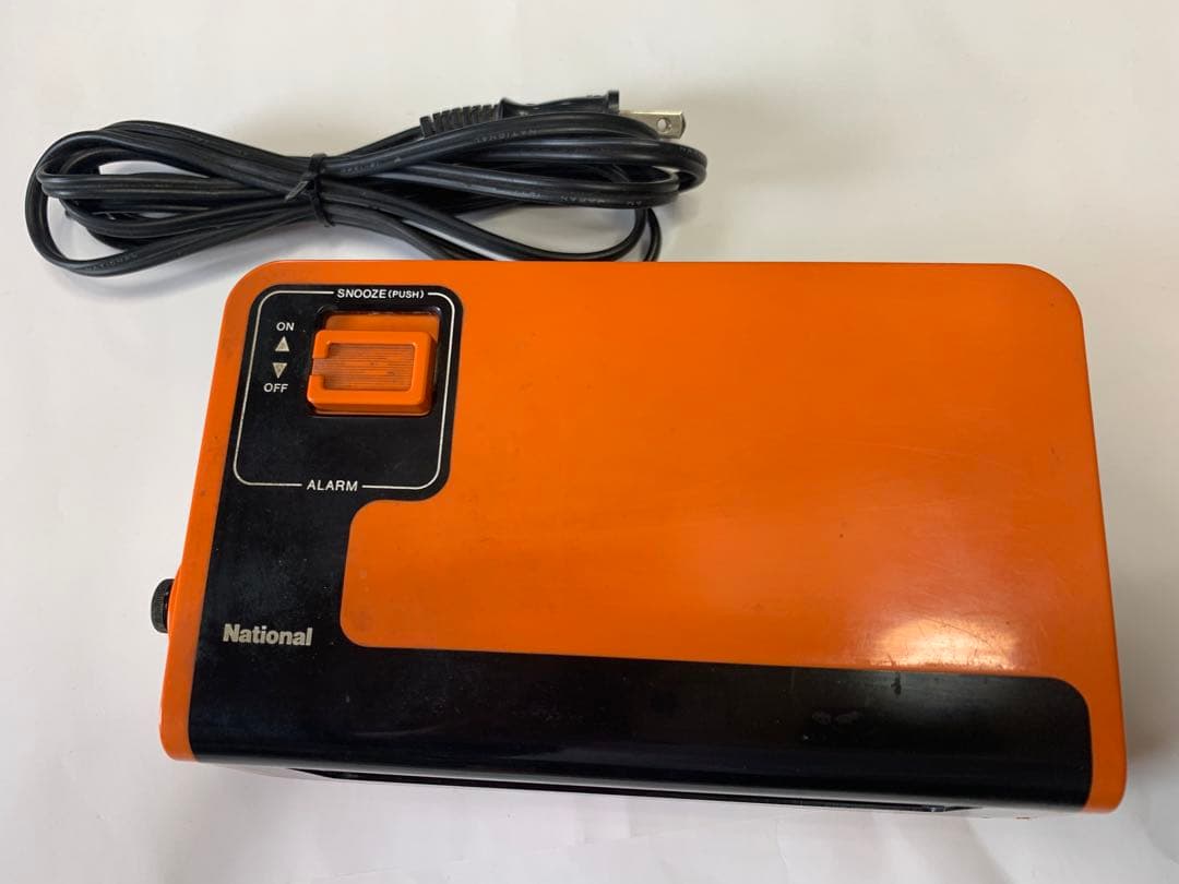 National TG02 オレンジ パタパタ 目覚まし時計 アラーム機能付き