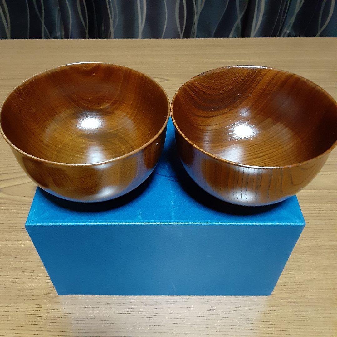 完全未使用品　彰宣　山中塗　銘木椀5種類　我戸幹男商店　天然木　吹き漆