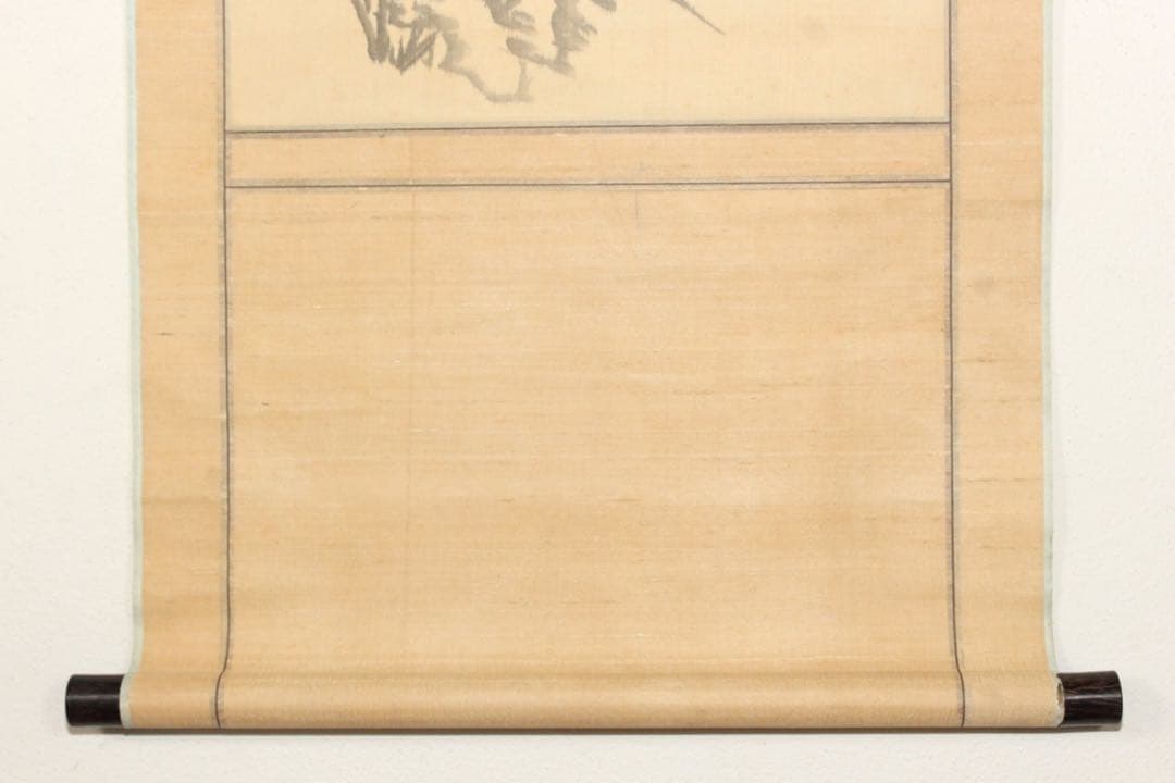 No5102 掛軸　村瀬秋水蘭画賛　絹本 合箱　南画　古画　古美術　送料無料