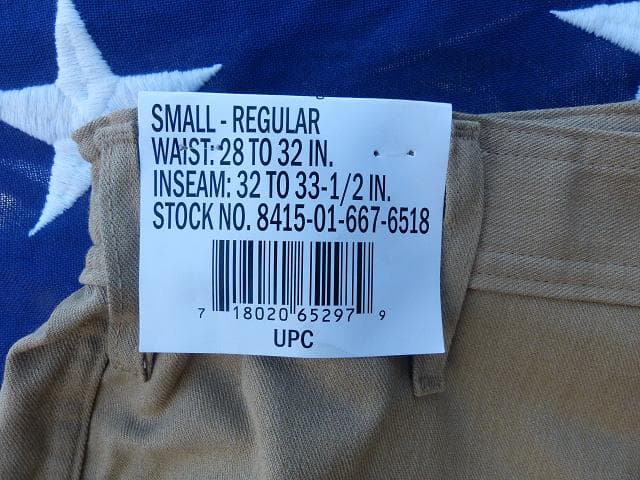 米軍実物　NAVY デッキクルートラウザー　カーキ　S-R　03