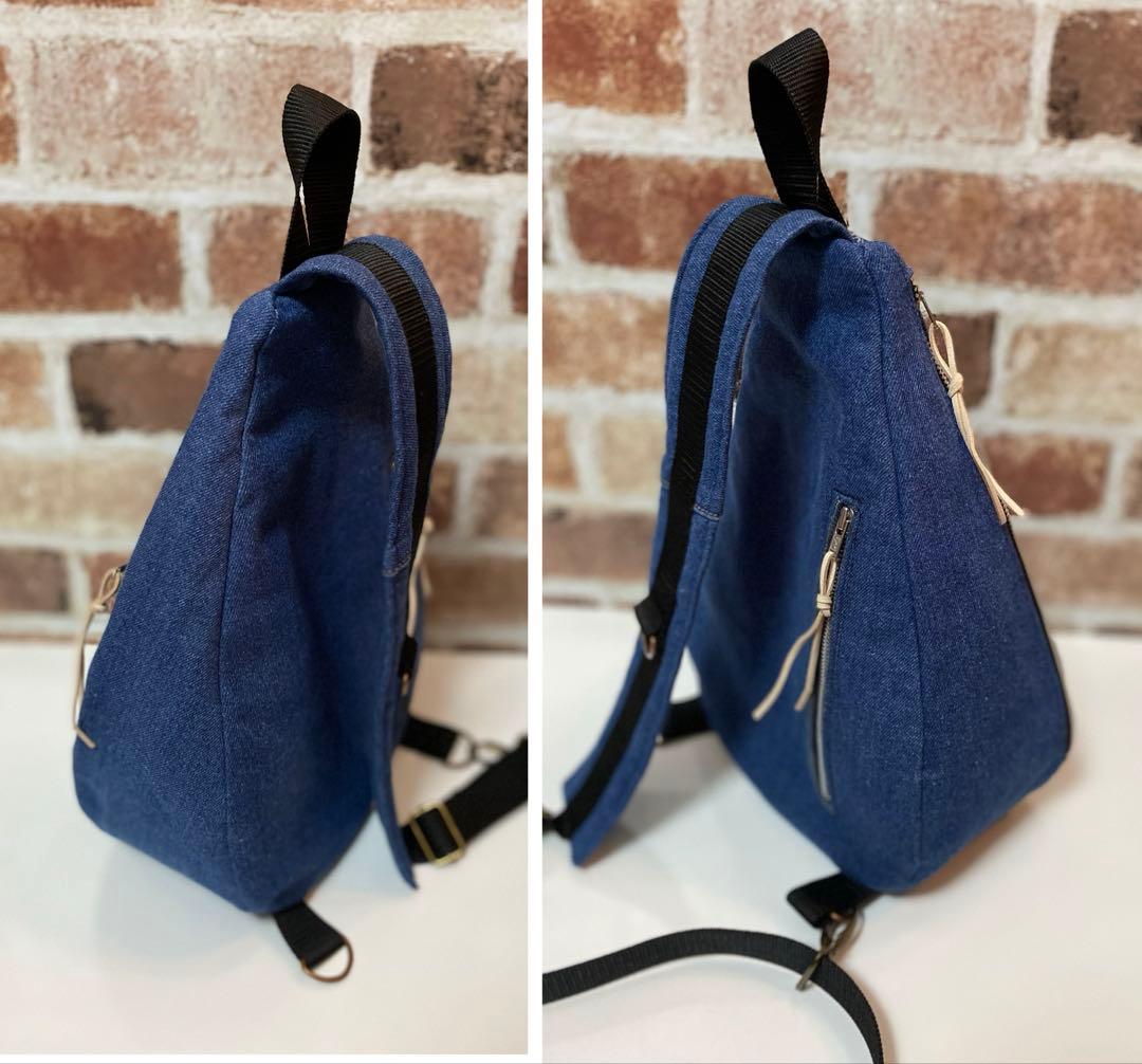 〈1079〉デニムリメイク ワンショルダーボディバッグ ハンドメイド