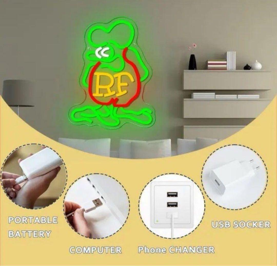 ネオンサイン ラットフィンク LED ライト アメリカン雑貨 アメコミ 壁掛け