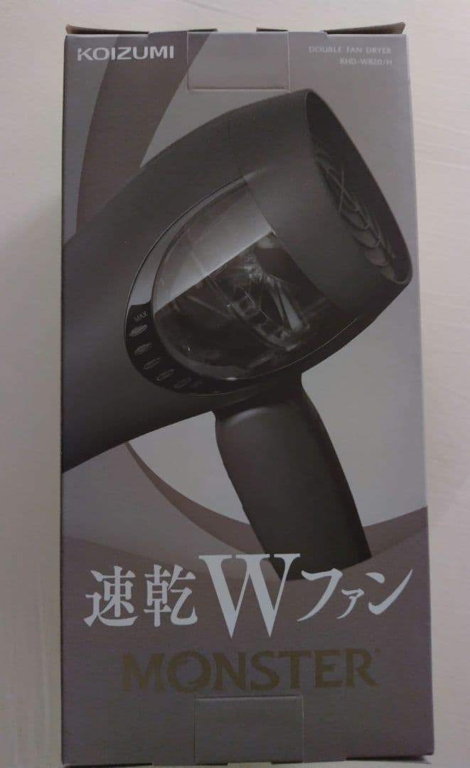 コイズミ マイナスイオン ヘアドライヤー KHD-W820/H　新品未使用品