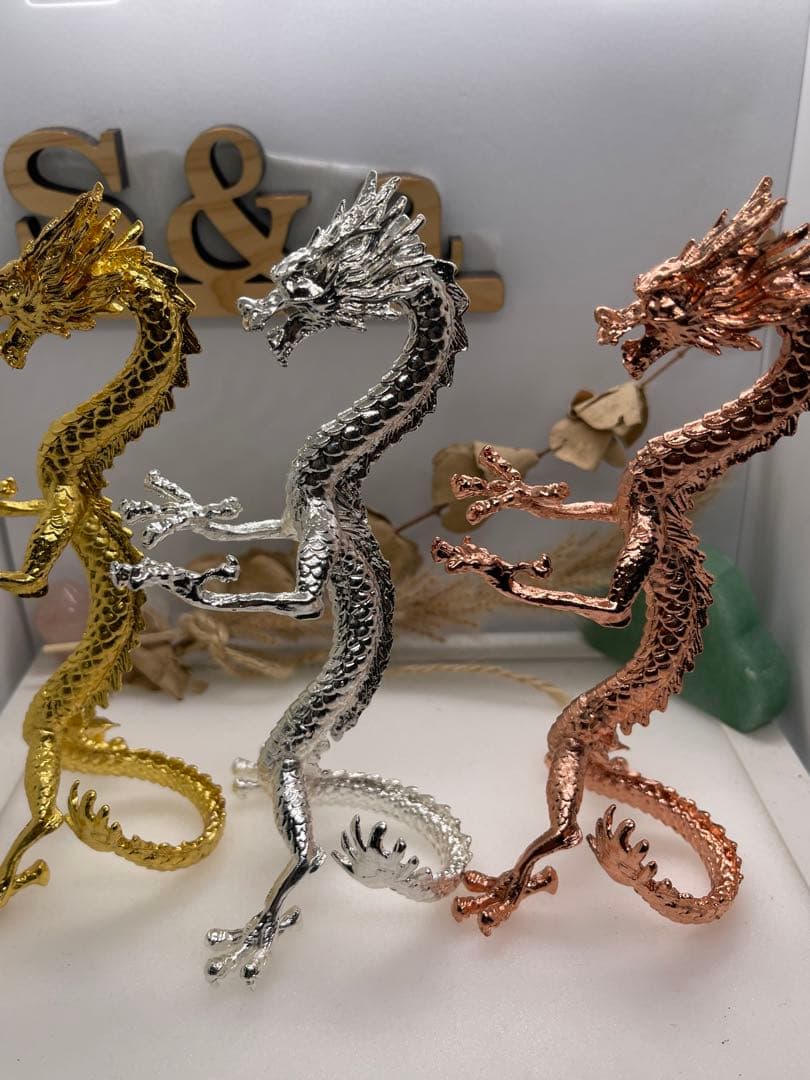 まー様8/1【1901】スフィア台座  龍  ピンクゴールド