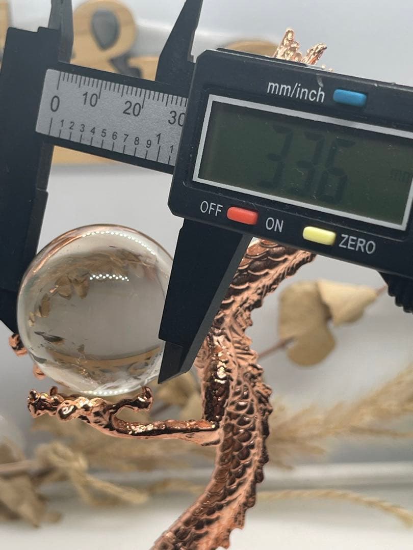 まー様8/1【1901】スフィア台座  龍  ピンクゴールド