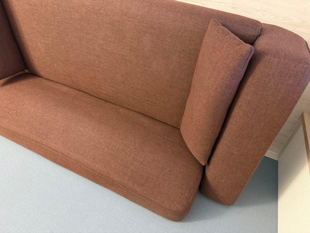 【LOWYA美品】定価29990円2人掛けソファ ダークブラウンソファ
