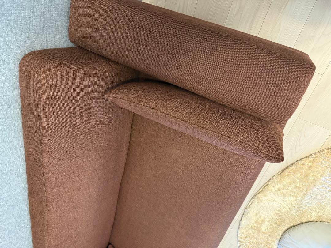 【LOWYA美品】定価29990円2人掛けソファ ダークブラウンソファ