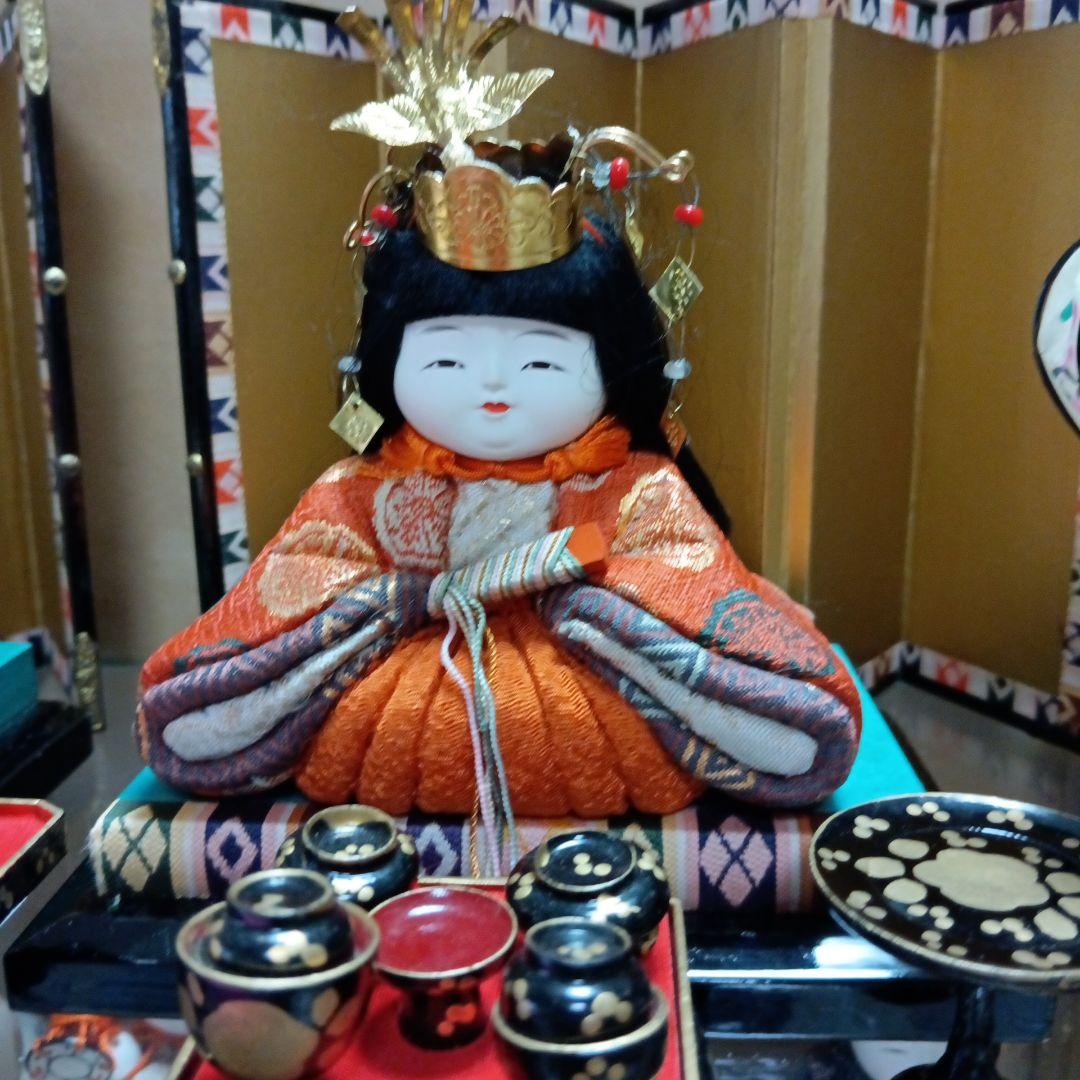 人間国宝　初代原米州作　雛人形　木目込み人形　昭和レトロ　ケース付き