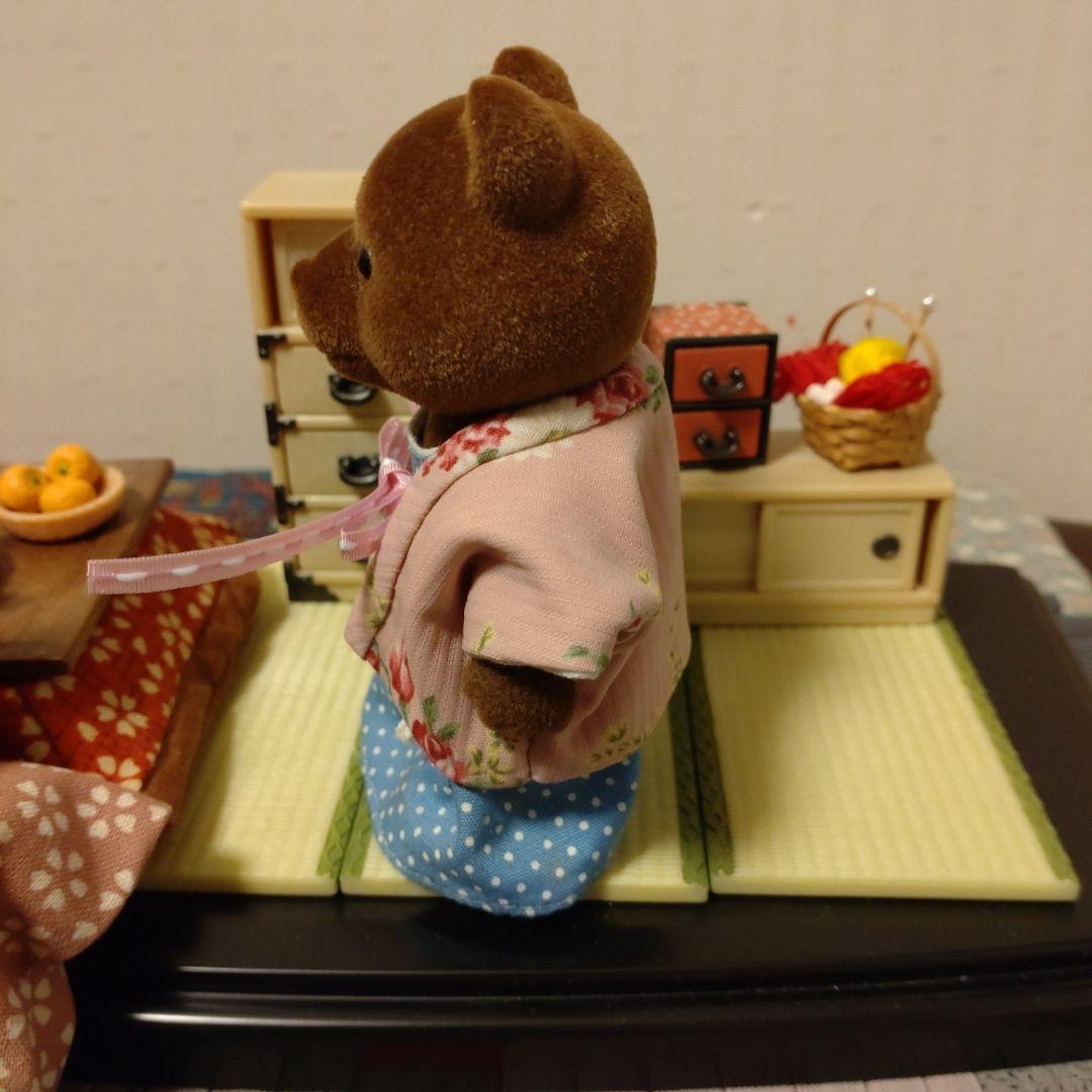 シルバニアファミリーサイズ☆ブラウンくまのお母さん用はんてん