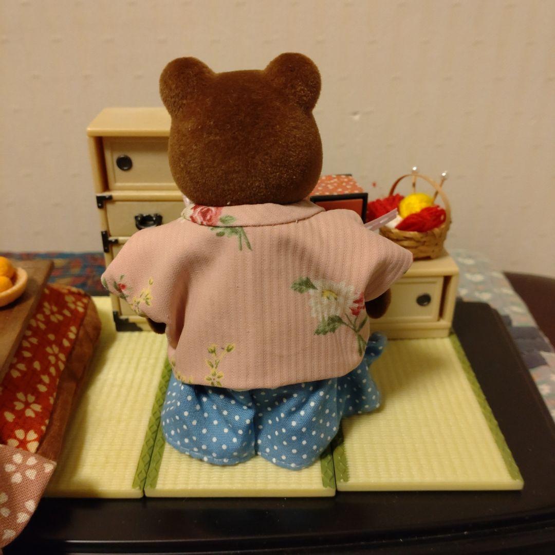 シルバニアファミリーサイズ☆ブラウンくまのお母さん用はんてん