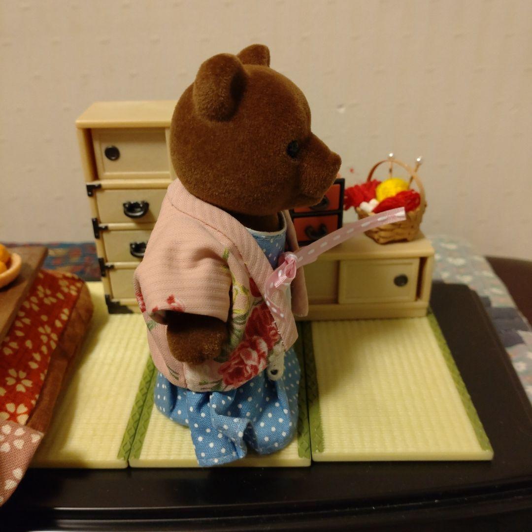 シルバニアファミリーサイズ☆ブラウンくまのお母さん用はんてん