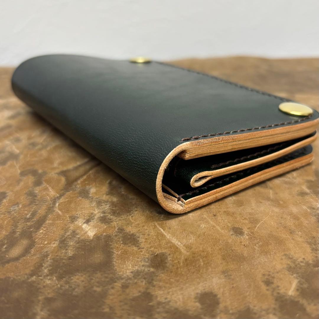 ホースハイド　トラッカーウォレット　ミドル　緑　alps
