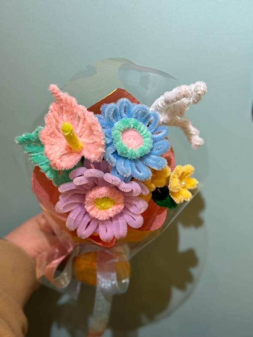 ハンドメイド モールフラワー 枯れないお花 パステル 韓国