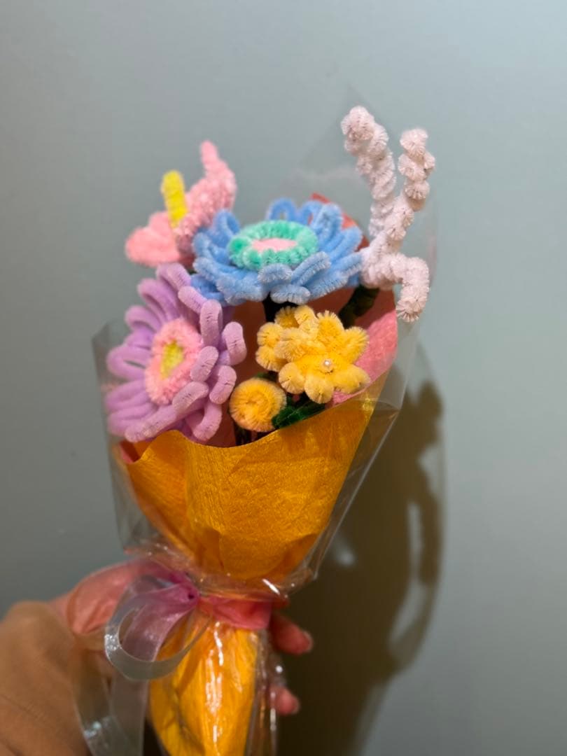 ハンドメイド モールフラワー 枯れないお花 パステル 韓国