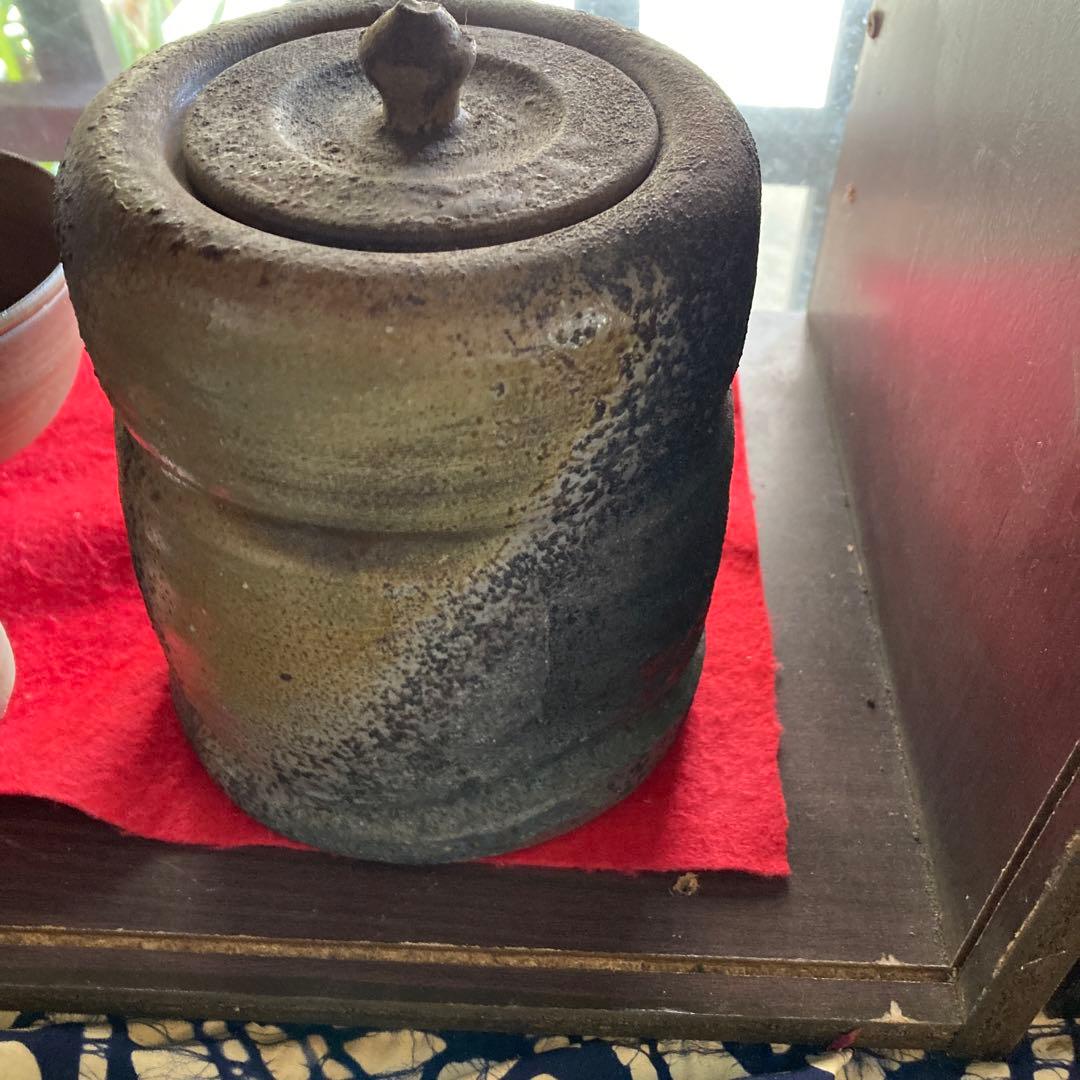 時代備前窯変水差し建水です❣️風格の有る見事な作品です❣️