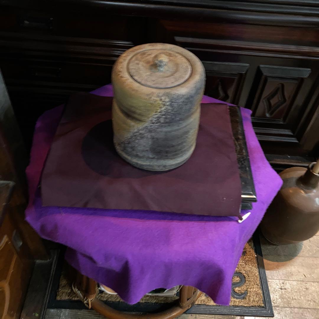 時代備前窯変水差し建水です❣️風格の有る見事な作品です❣️