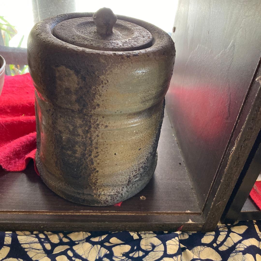時代備前窯変水差し建水です❣️風格の有る見事な作品です❣️