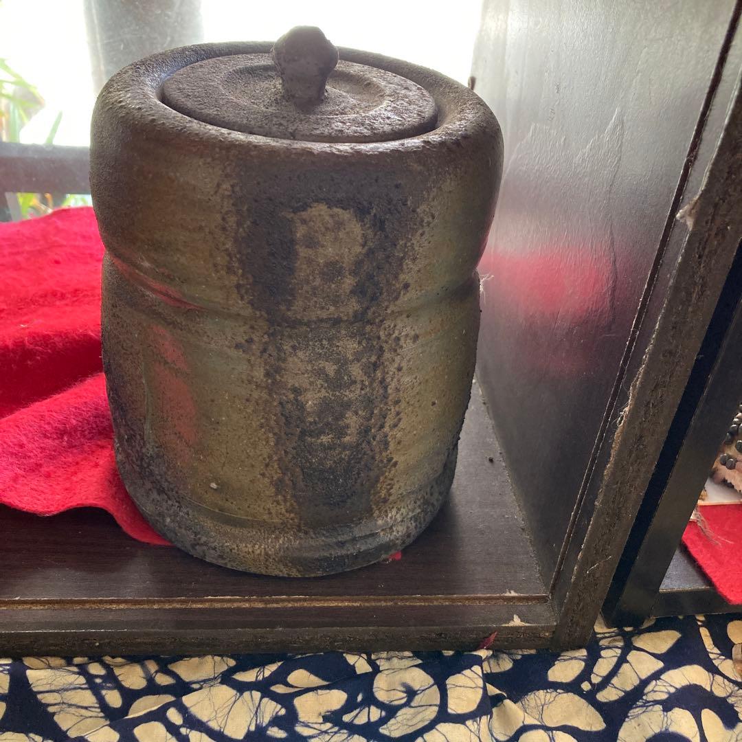 時代備前窯変水差し建水です❣️風格の有る見事な作品です❣️
