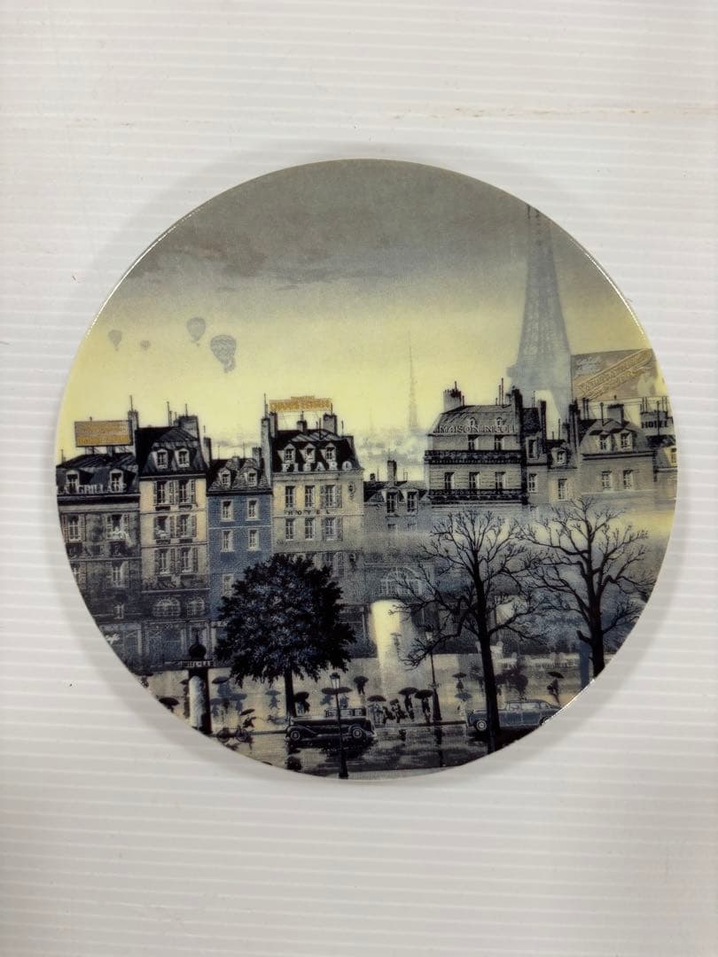 HIRO YAMAGATA2004ペリエ、レイニーデイ皿3枚（スタンド付き）