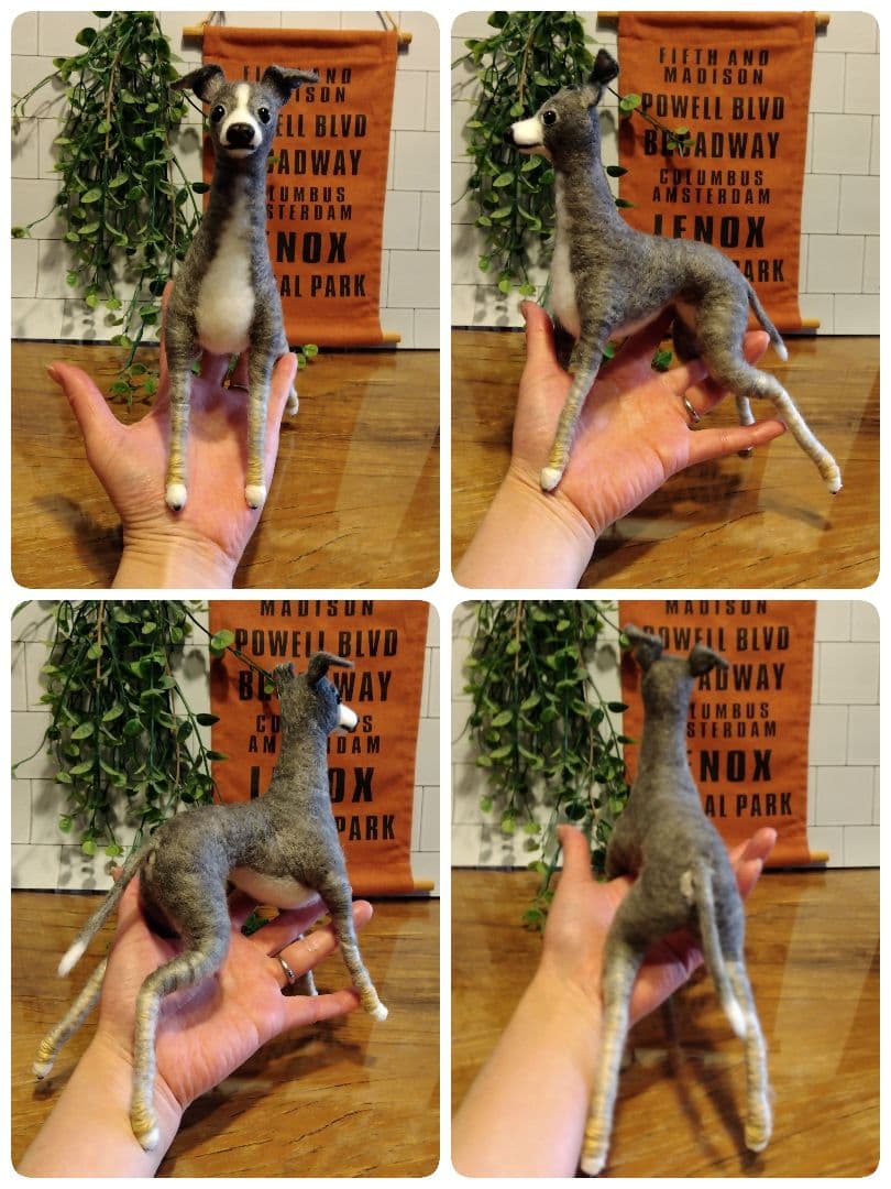 羊毛フェルト　イタリアングレーハウンド　イタグレ