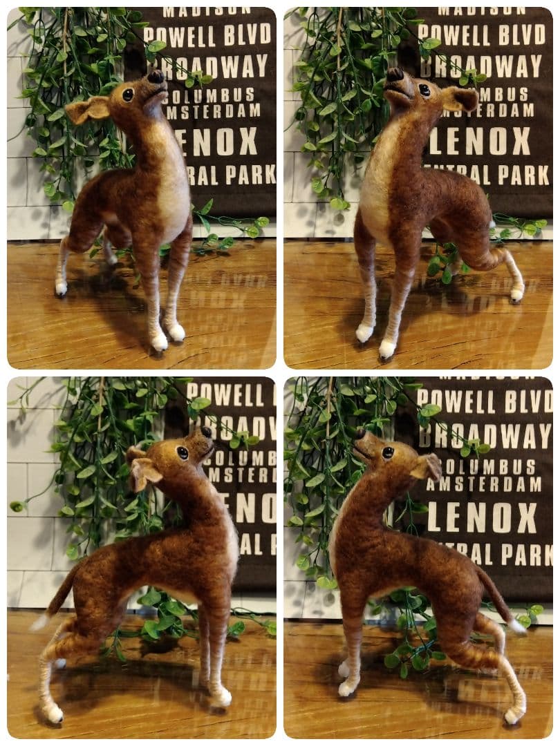 羊毛フェルト　イタリアングレーハウンド　イタグレ