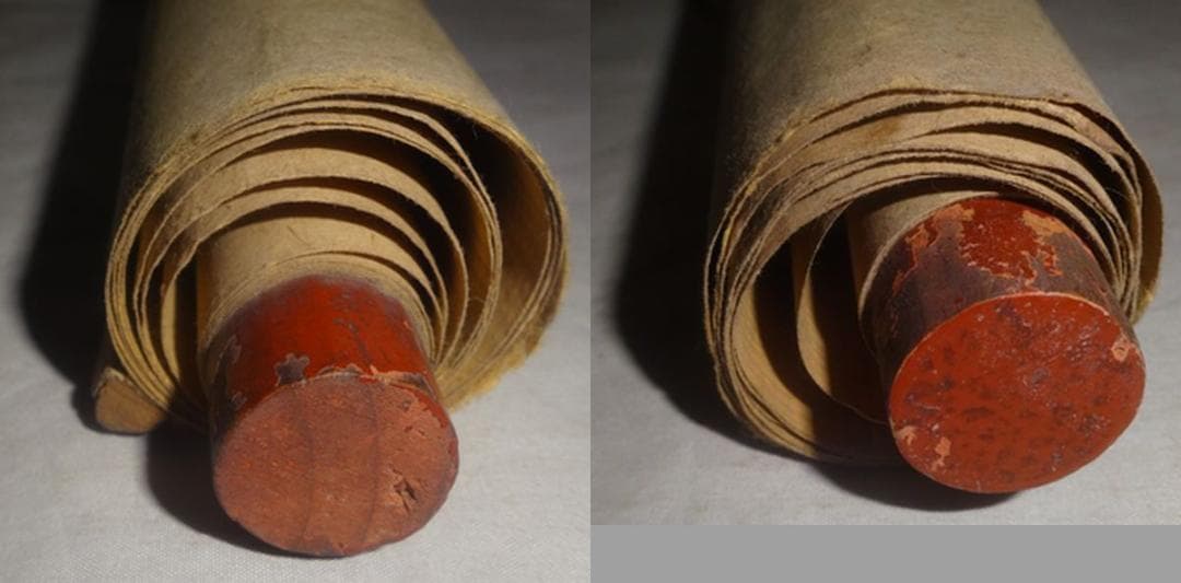 アンティーク 神社 歳徳神 正月さま 寿老人 七福神 童子 鹿 鶴 紙本 掛軸