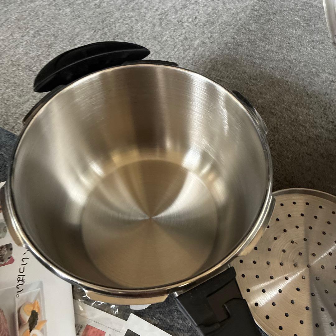 新品未使用 パール金属 圧力鍋 5.5L ステンレス 圧力切替式