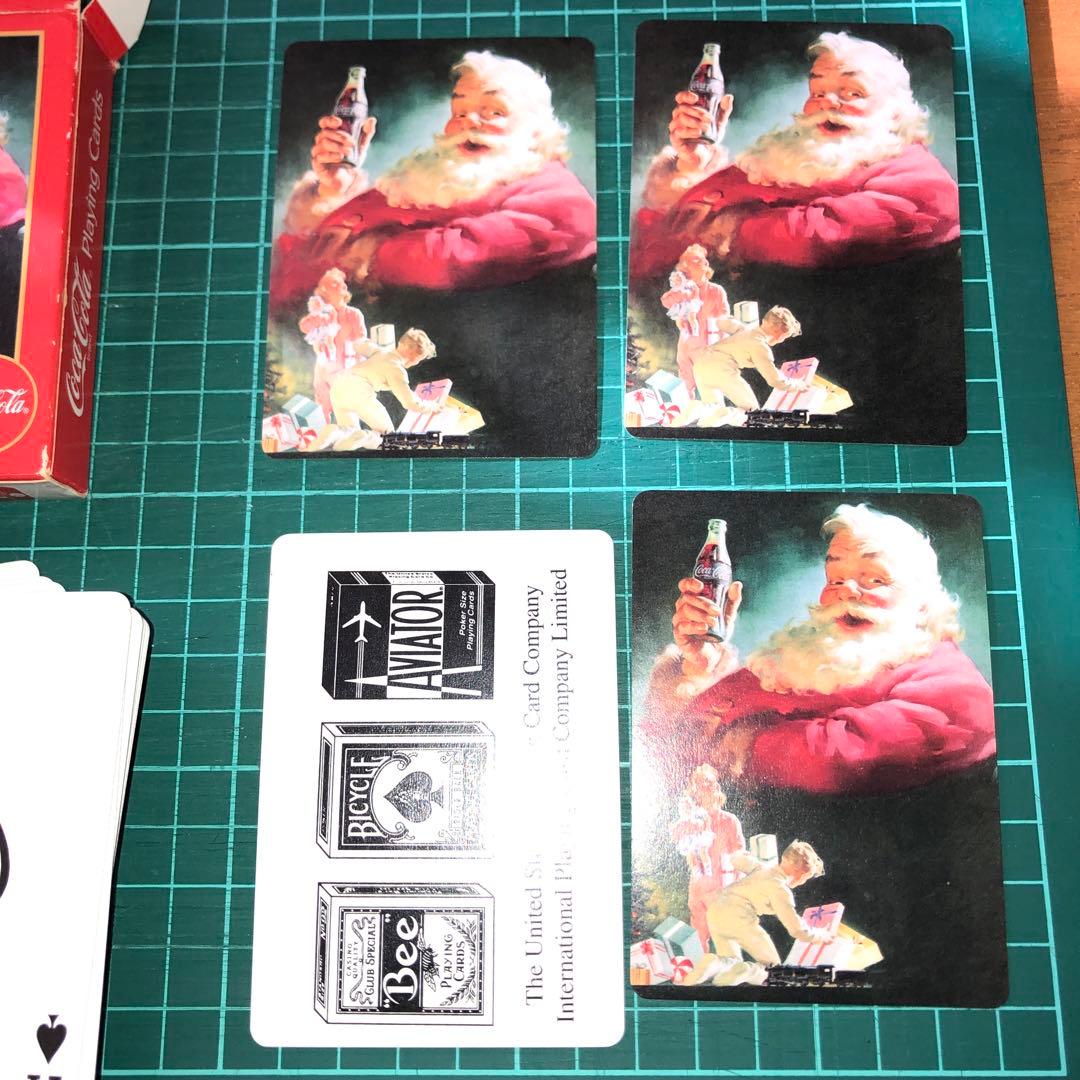 コカコーラ　ガラスプレート★コカコーラサンタ★1993年製　昭和レトロビンテージ