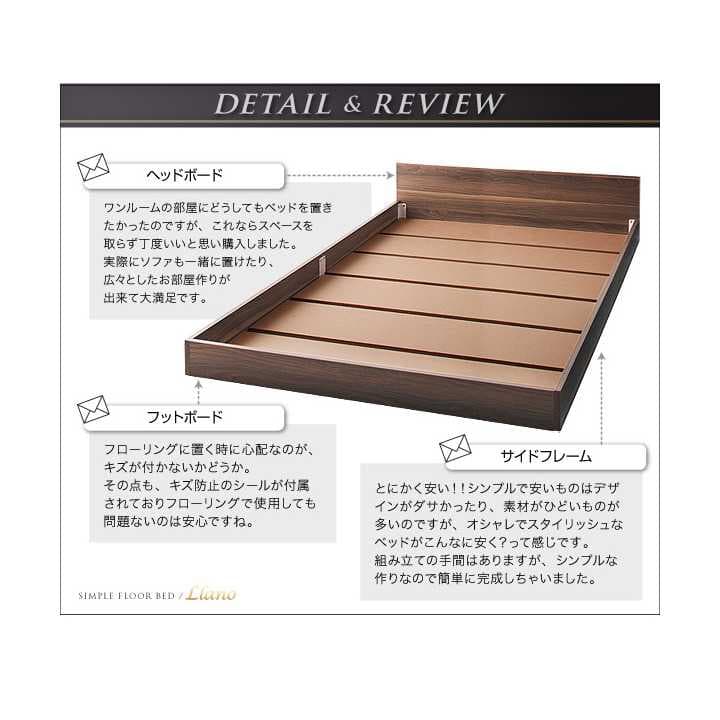 mana マットレス ブラック ベッドフレーム ブラック ダブル